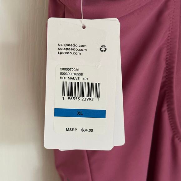 Speedo Solid High Neck One Piece Sz XL - Picture 5 of 7